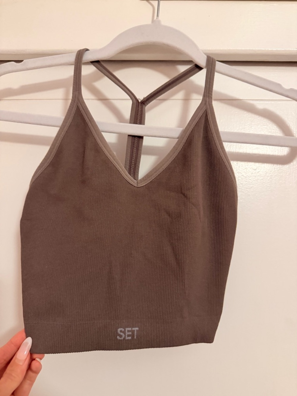 SET Active Ribbed Top and shorts